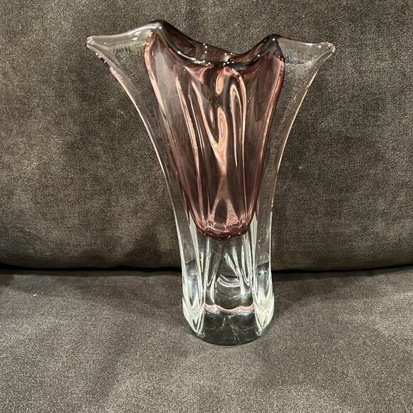 Josef Hospodka Bohemian Crystal Vase - Picture 7 of 8